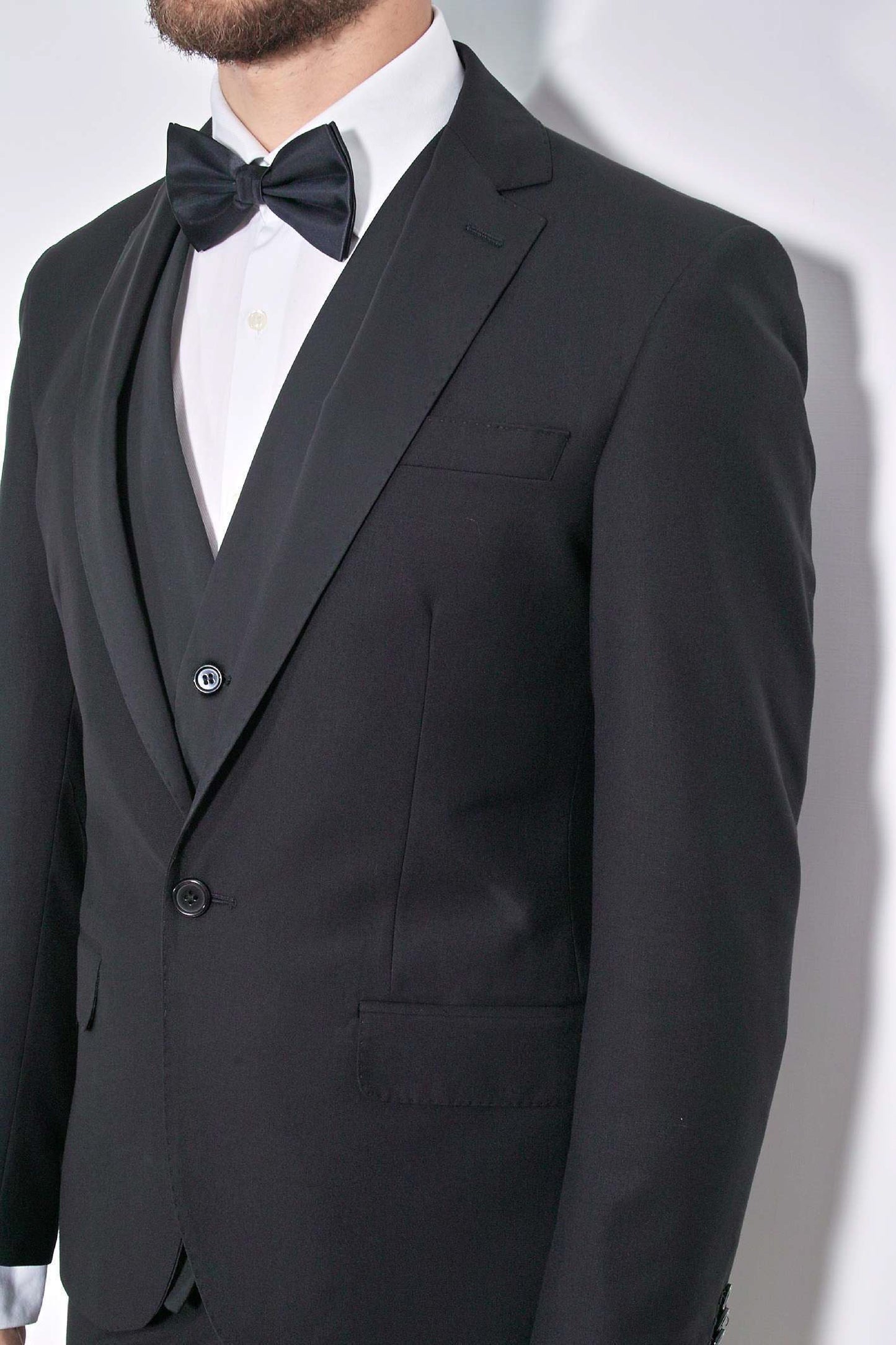 Abito in raso - Nero