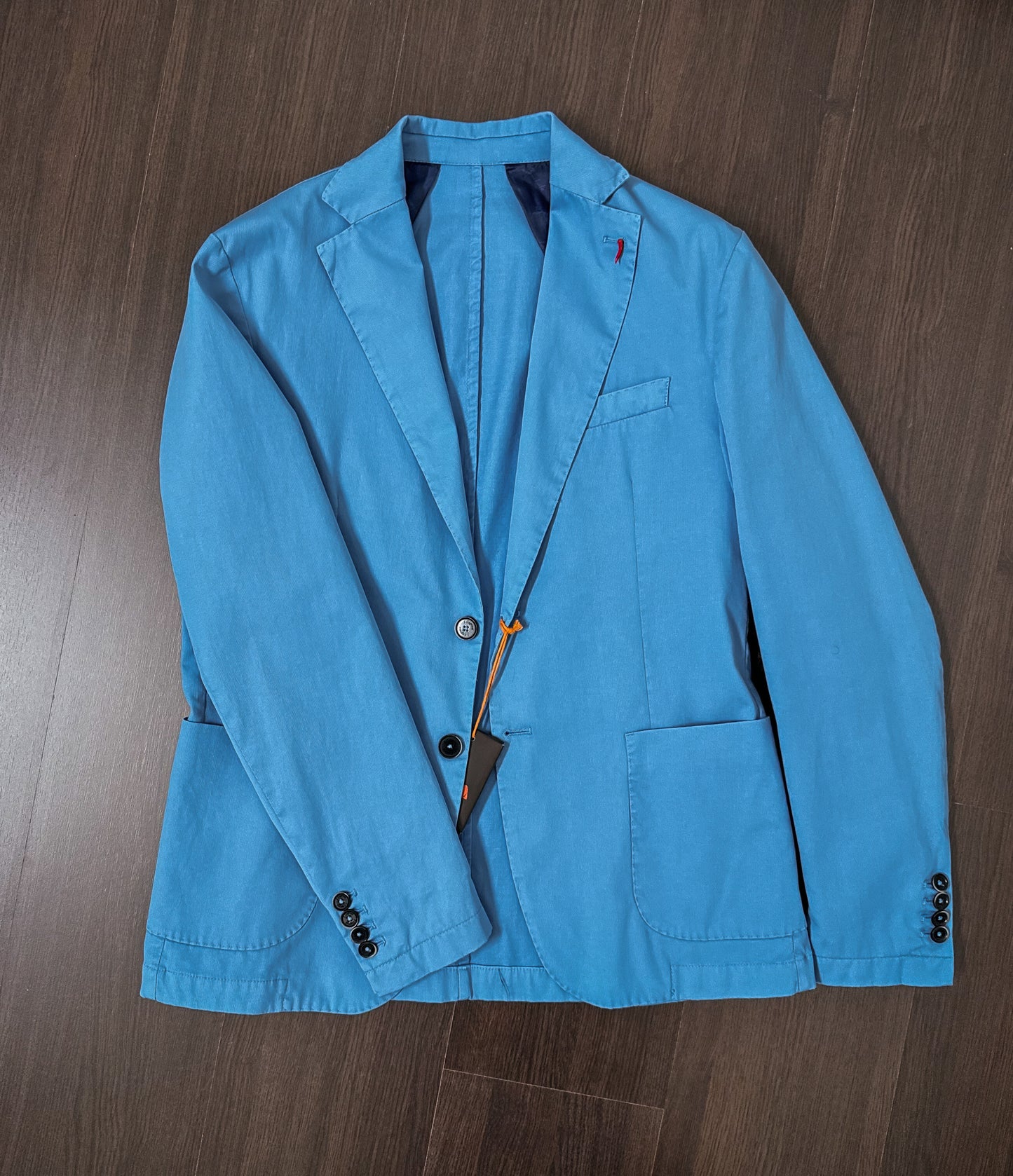 Giacca regular fit in cotone - Blue fiordaliso